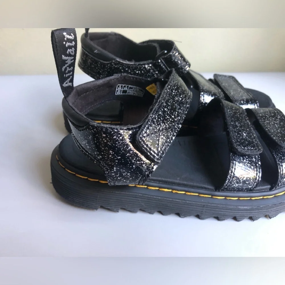 Dr. Martens JUNIOR KLAIRE GLITTER SANDALS Size: US 3 EUR 34